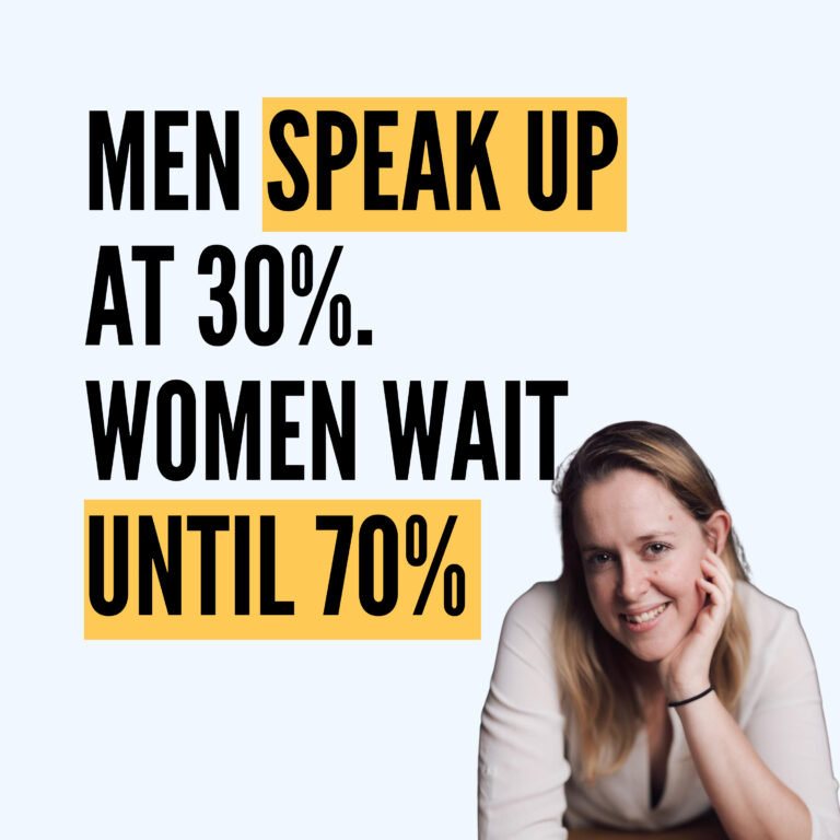 Men Speak Up at 30%. Women Wait Until 70%. | with Topaz Zafrir
